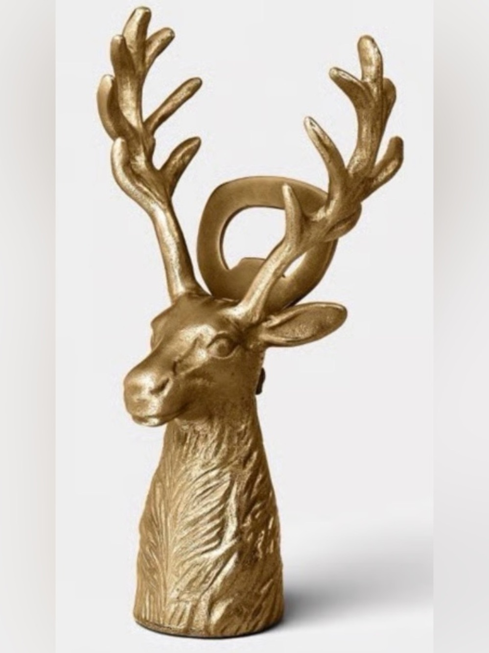 Threshold Metallic Gold Stag Head Bottle Opener